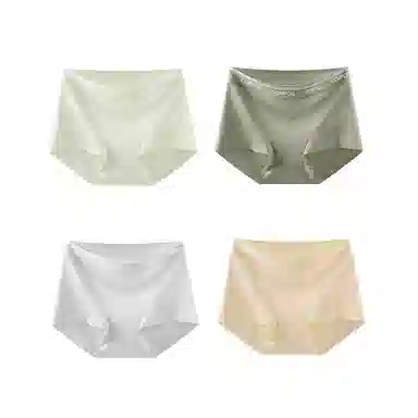 莫代尔 轻运动系列 薄款无痕纯色中腰内裤 女款 组合装