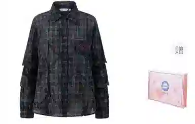 东鲸岁时记 时尚舒适百搭长袖制服 女款 礼盒装 甜莓假日复古绿格衬衫