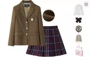 东鲸岁时记 学院风高腰高智感穿搭长袖上衣学生通勤衬衫休闲格子半裙制服 女款