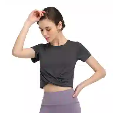 玉儿恋 速干修身短款短袖健身衣 女款