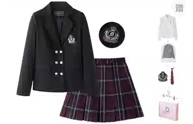 东鲸岁时记 学院风日系短款长袖上衣中腰半身裙制服 女款 礼盒装