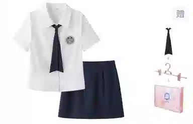 东鲸岁时记 纯欲风超好看短袖衬衫学院风高级感包臀裙裙装套装 女款 月光信笺衬衣+一步裙（修身 含打底裤） 买赠领带+裙夹