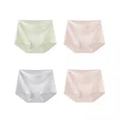 莫代尔 轻运动系列 薄款无痕纯色中腰内裤 女款 组合装