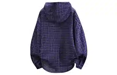 王者荣耀 经典格子宽松舒适肌理感褶皱轻薄防晒青春高颜值小清新无性别百搭潮流时尚夹克外套连帽长袖衬衫 男女同款