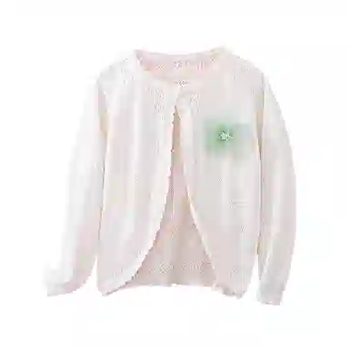 儿童款 十月妈咪 百搭可爱舒适针织衫 纯白