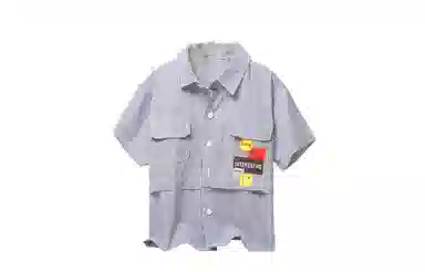 十月妈咪 童装 条纹短袖衬衫 男童