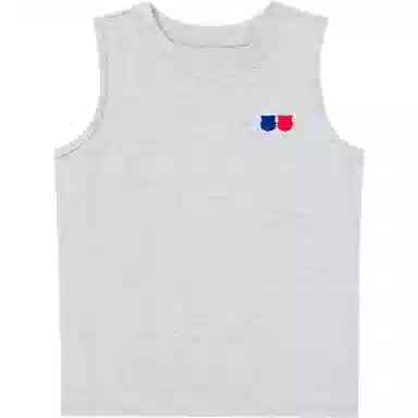 巴塞罗那足球俱乐部 基础款简约纯色徽章印花宽松柔软健身训练休闲百搭圆领弹力无袖背心 男女同款