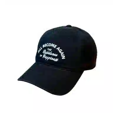 艾佳微 复古街头字母刺绣图案软顶弯檐棒球帽百搭潮流显白显脸小 棉 鸭舌帽 男女同款情侣款