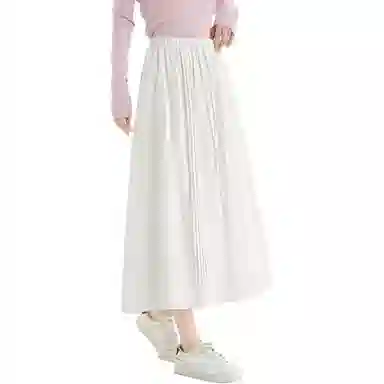 法文箱子 通勤纯色简约休闲长裙 女款