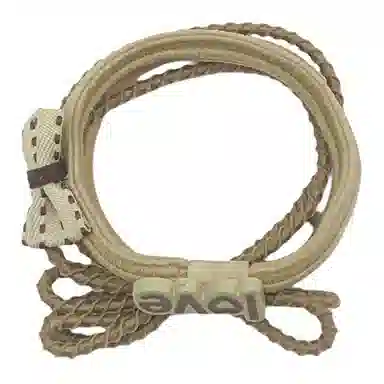 简应舒 波点蝴蝶结简约 亚麻 发圈 男女同款情侣款