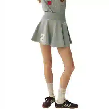 MARDI MERCREDI SS25 FLARE MINI SKIRT ORIGINALIS 25_GREY