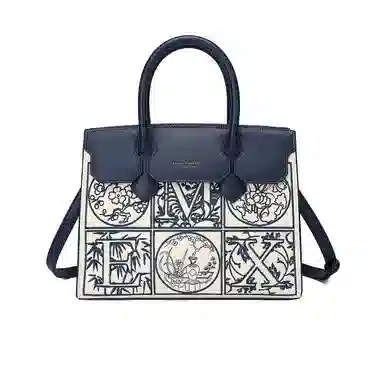 稻草人 高级感优雅国风刺绣妈妈包气质实用通勤 聚氨酯革 斜挎手提包 女款 多色