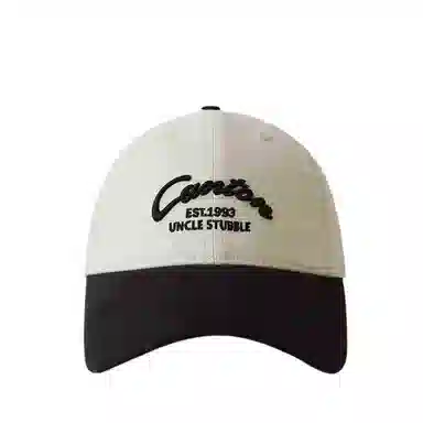 艾佳微 韩版复古小众设计拼色学院风休闲百搭时尚经典款户外遮阳防晒帽显脸小 棉 鸭舌帽 男女同款情侣款