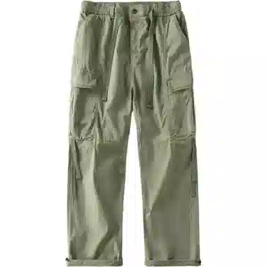 赞仕 美式复古纯色宽松户外直筒工装裤 男款