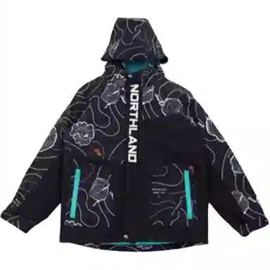 诺诗兰 连帽舒适保暖透气防泼水冲锋衣 青少年