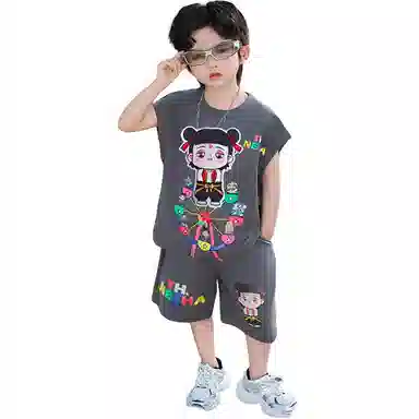 木木屋休闲运动套装 百搭透气亲肤舒适潮流 中小童