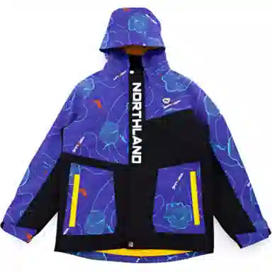 诺诗兰 连帽舒适保暖透气防泼水冲锋衣 青少年