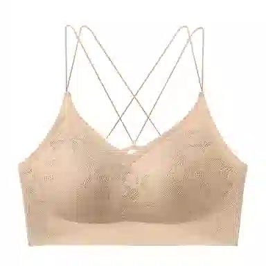 二三二三 美背自然隐形提拉贴身侧收副乳显瘦轻薄透气法式慵懒蕾丝纯欲性感百搭文胸 女款