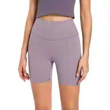 欧迪芬 纯色外穿健身跑步跳绳瑜伽高腰弹力休闲运动短裤 女款
