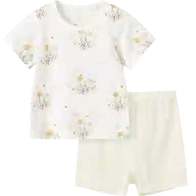 童泰婴儿套装莫代尔棉夏季薄款男女宝宝衣服短袖上衣家居内衣短裤