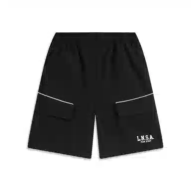 李宁儿童 运动生活系列 舒适休闲百搭短裤 青少年 黑色