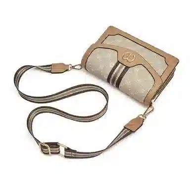 老人头 经典时髦百搭通勤轻便 牛皮 单肩包 女款 杏色