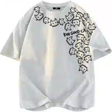 K411 Creative Cat Logo T-Shirt