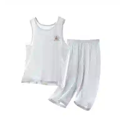 儿童款 顶瓜瓜 舒适透气亲肤睡衣套装 灰色