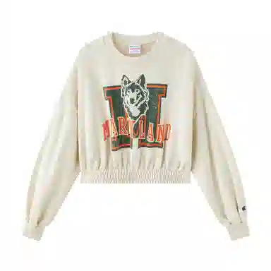 Champion Kids Logo Print Crewneck Long Sleeve T-Shirt