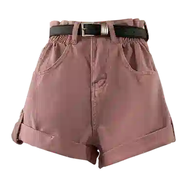 拾籍 高腰宽松舒适牛仔短裤 女款