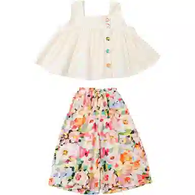 中童 浪莎 透气时尚舒适亲肤休闲运动套装