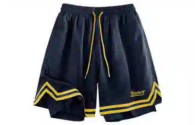 王者荣耀 不过膝美式训练网眼透气五分假两件运动宽松休闲短裤篮球裤 男女同款