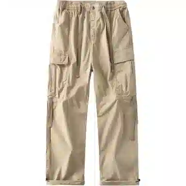 赞仕 美式复古纯色宽松户外直筒工装裤 男款