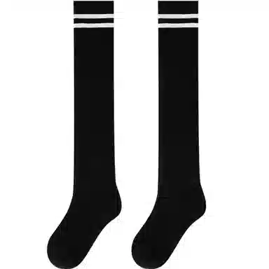 儿童款 英氏 百搭条纹学院风长筒袜子
