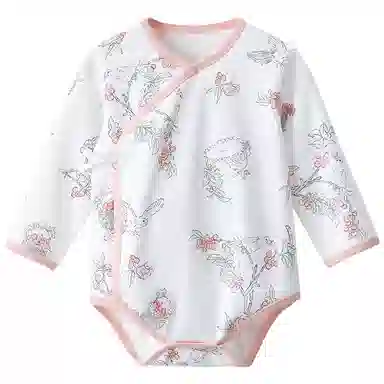 十月结晶 植物图案舒适透气亲肤连体衣 婴幼童