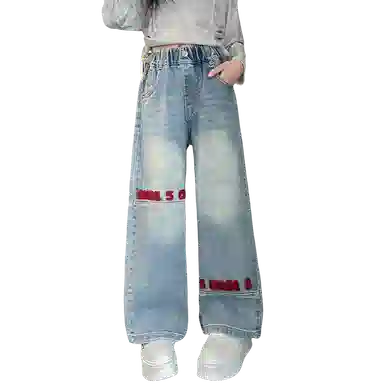 木木屋牛仔裤 洋气舒适休闲百搭 蓝色 儿童款