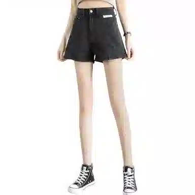 法文箱子 修身百搭简约牛仔短裤 女款