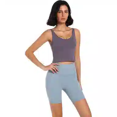 欧迪芬 纯色外穿健身跑步跳绳瑜伽高腰弹力休闲运动短裤 女款