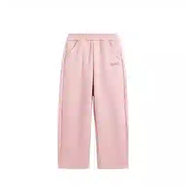 【5A抑菌】英氏 学院风纯色基础款宽松阔腿香蕉裤型卫裤中大童网眼透气针织运动裤 夏季 儿童款