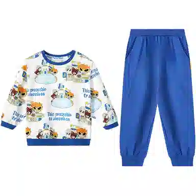 久岁伴 宽松柔软圆领家居服中小童