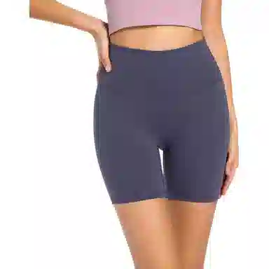 欧迪芬 纯色外穿健身跑步跳绳瑜伽高腰弹力休闲运动短裤 女款