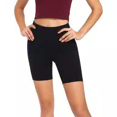 欧迪芬 纯色外穿健身跑步跳绳瑜伽高腰弹力休闲运动短裤 女款