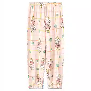 红豆 吸湿排汗舒适简约睡裤 大童 樱花粉