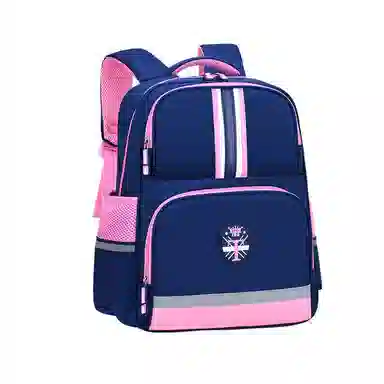 芭菲尼 高颜值大容量英伦风防泼水轻便背包 尼龙 双肩包 儿童款 粉色/蓝色/红色