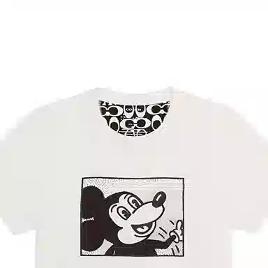 Coach SS22 Mickey Crewneck Tee White