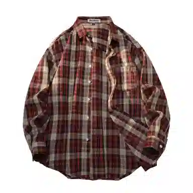 BRUMAIRE Plaid Shirt Red