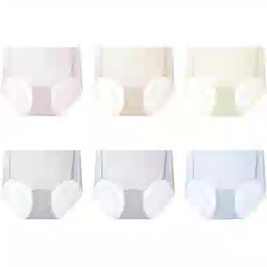 芭芭鸭 简约纯色轻薄内裤 组合装青少年