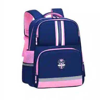 芭菲尼 高颜值大容量英伦风防泼水轻便背包 尼龙 双肩包 儿童款 粉色/蓝色/红色