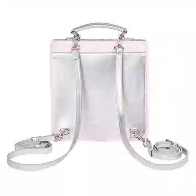 米菲清新学院风英伦剑桥多巴胺撞色少女透明展示层痛包手提单肩斜挎双肩包一包多背