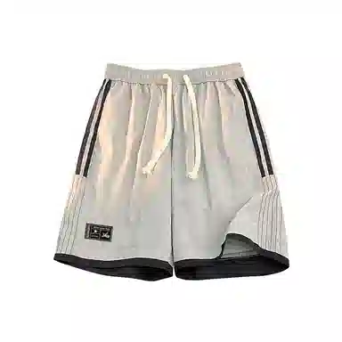 红蜻蜓 美式复古高街设计感经典高级舒适宽松百搭日常通勤潮流时尚简约直筒运动健身五分休闲短裤 男女同款